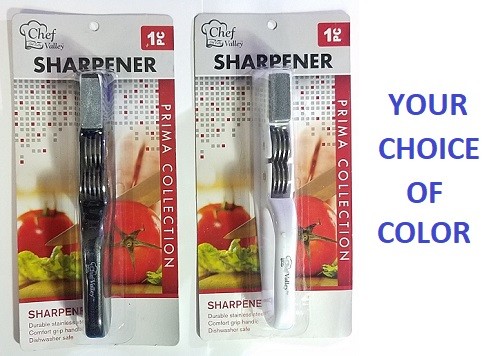 Knife Sharpener Grinder Grip Handle Wheel Sharpening Stainless Steel White Black