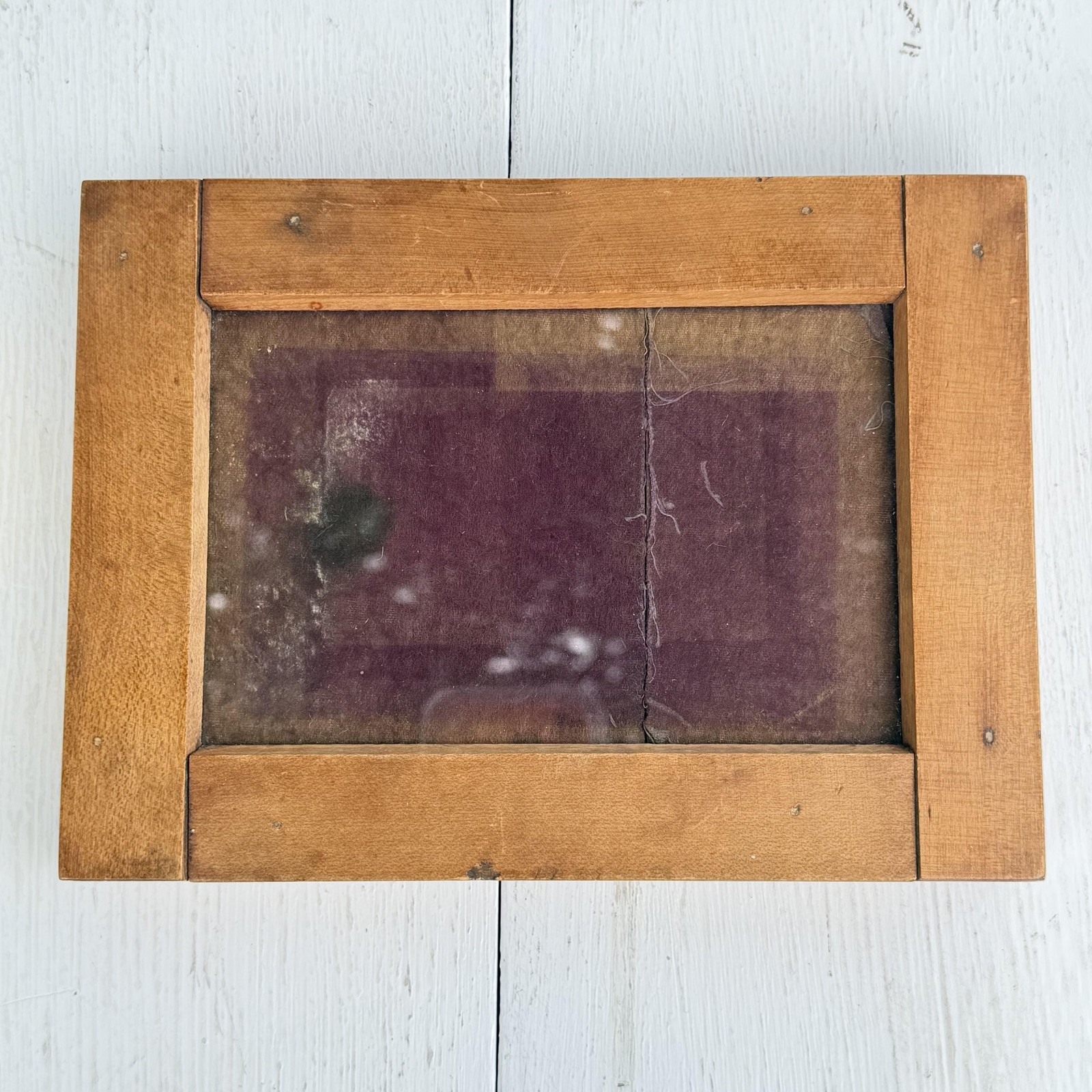 Antique Vintage Century Contact Printing Frame Darkroom Wooden Ground Glass USA