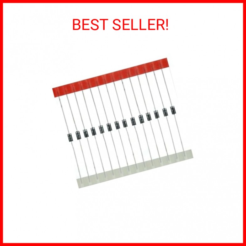 (100 Pcs) 1N4001 Rectifier Diode, 50V 1A DO-41 Electronic Silicon Doorbell Diode