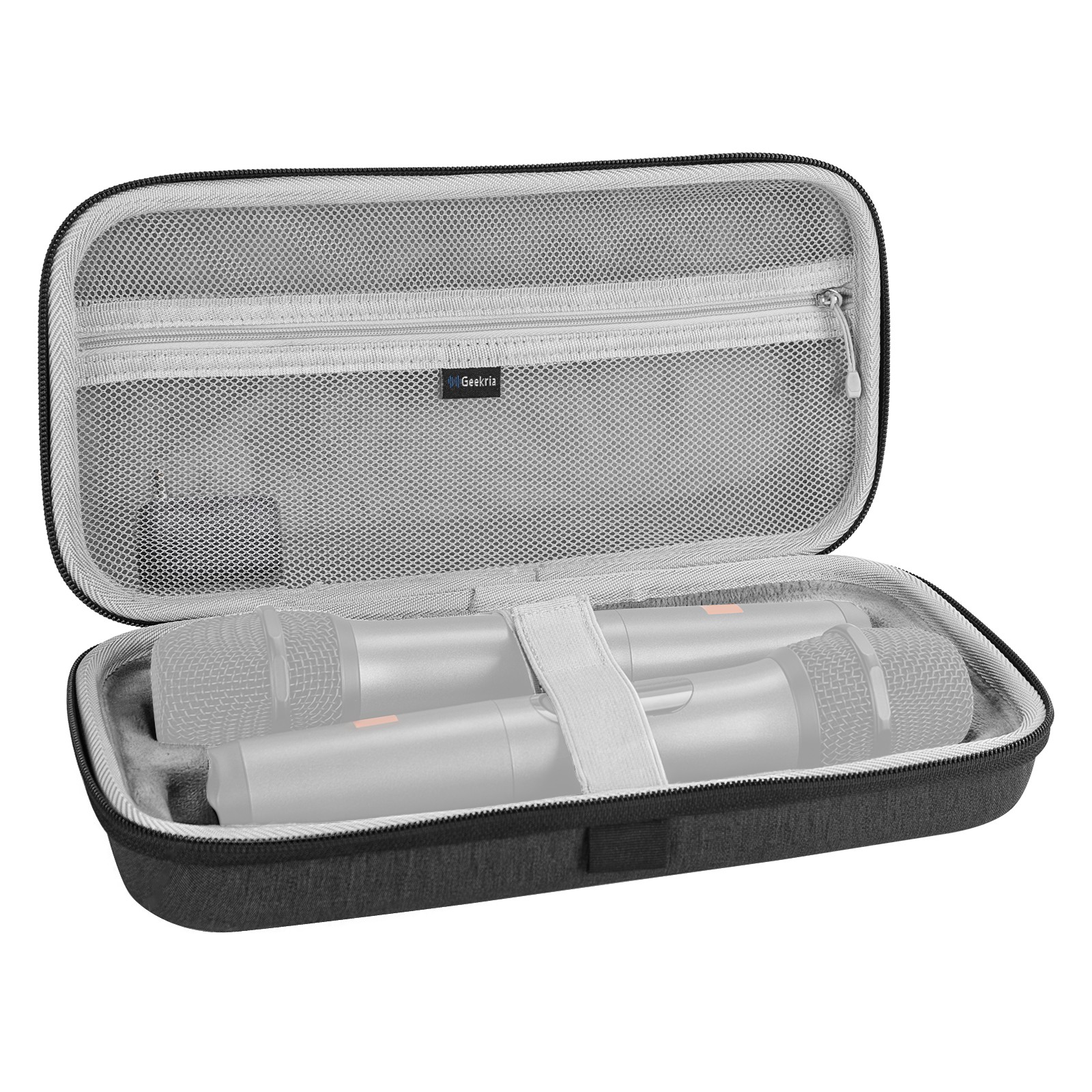 Geekria Microphone Hard Shell Travel Case (Dark Gray)