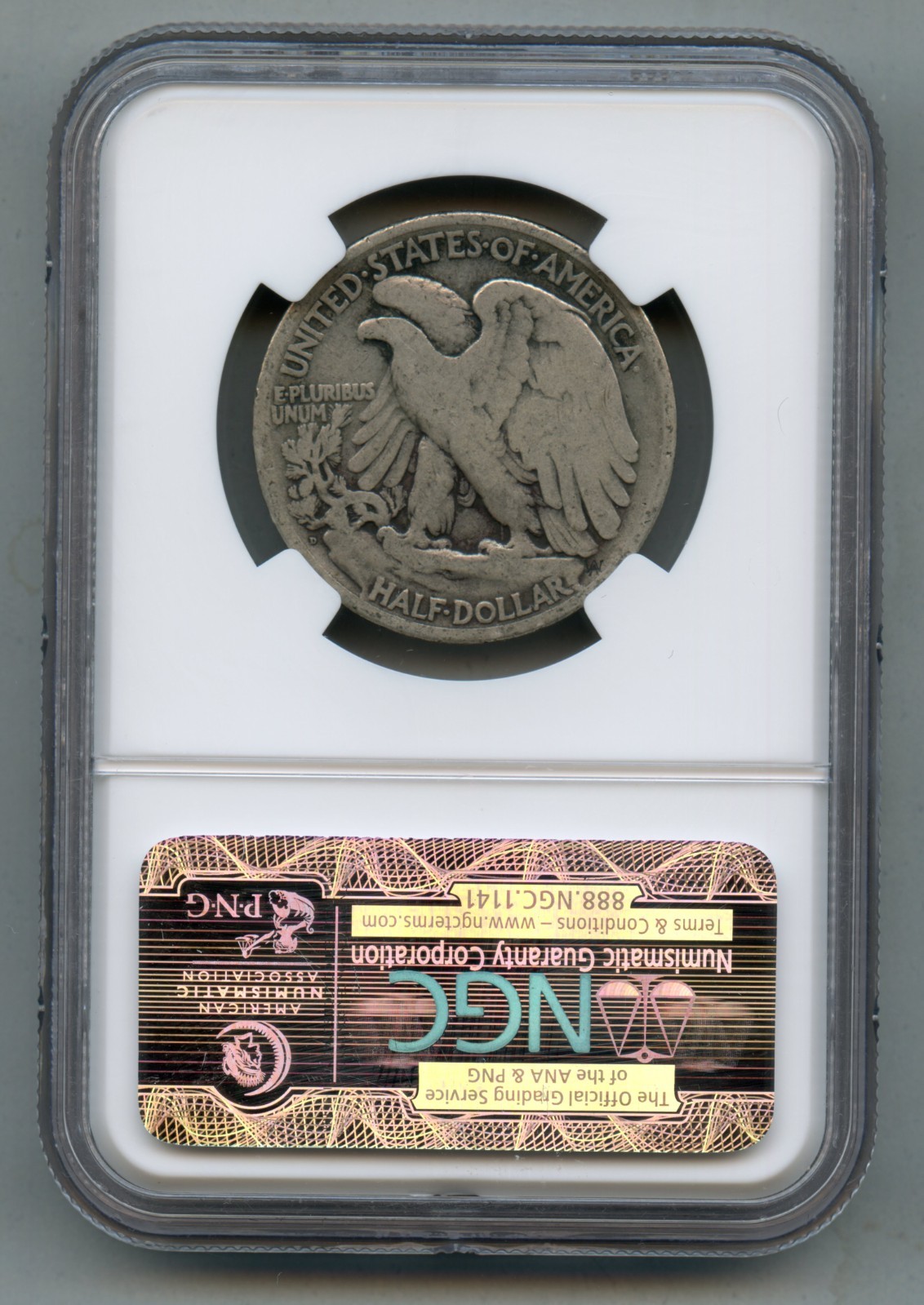 1919 D Walking Liberty Silver Half Dollar NGC VG 10