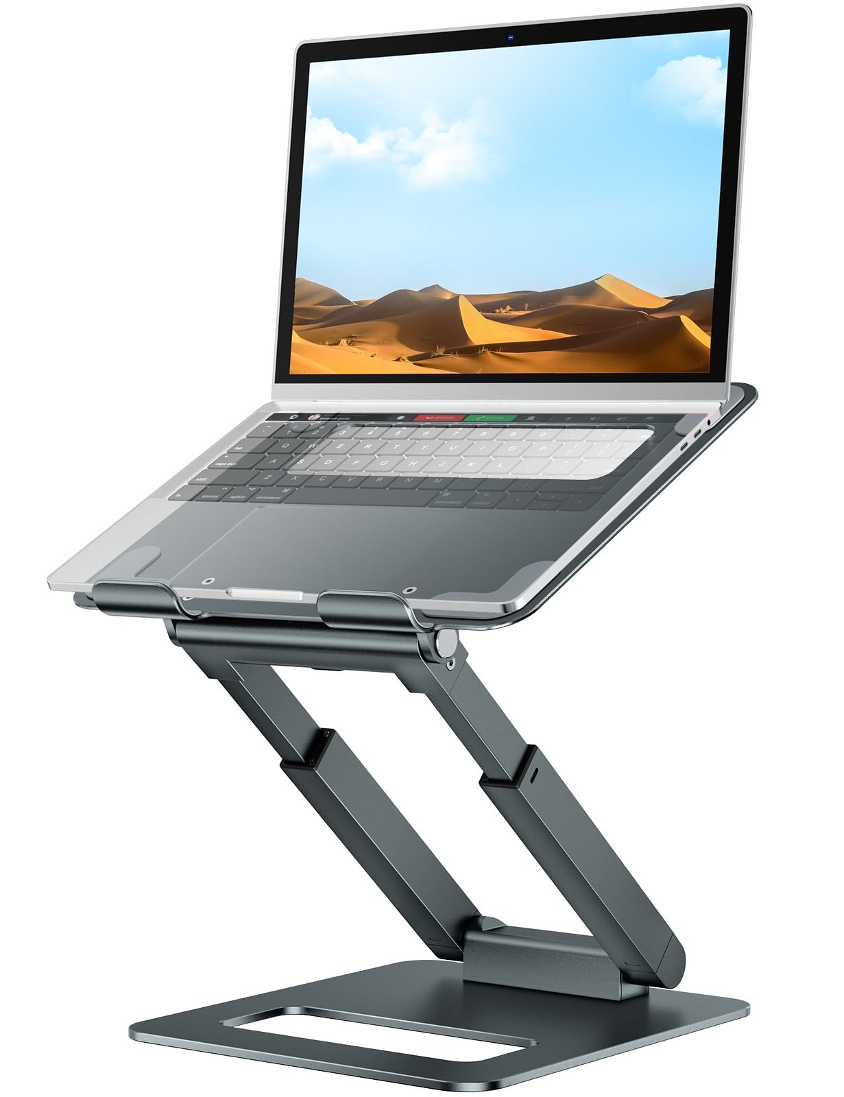 Laptop Stand for Desk Adjustable Height, Telescopic Computer Stand with Pull ...