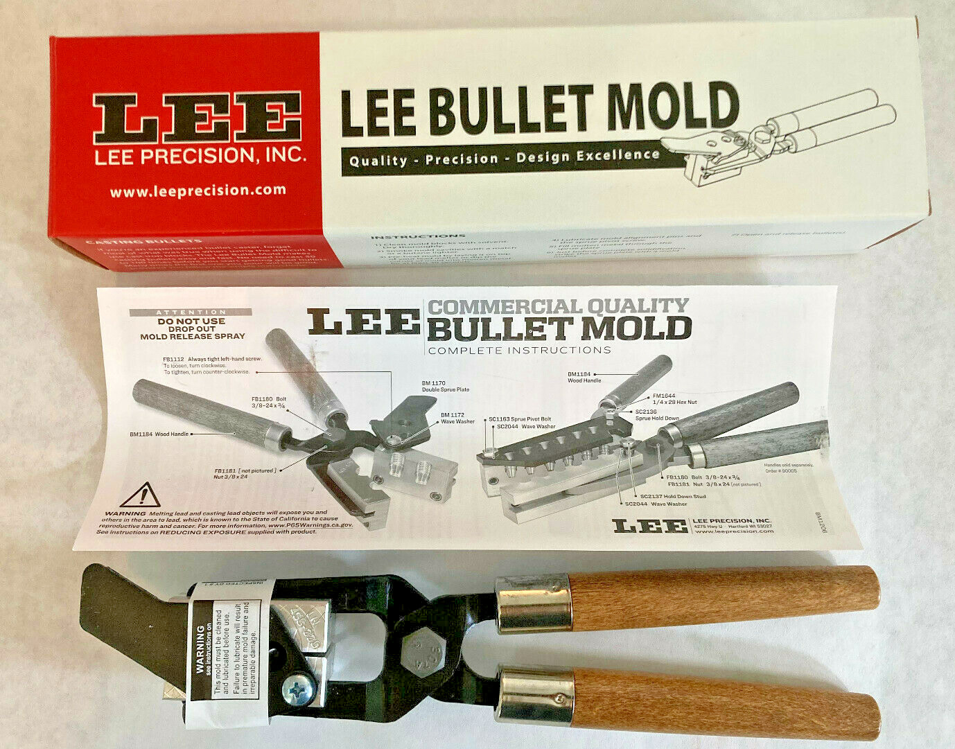 Lee 90384 2-Cavity Conical Bullet Mold 456-220-1R .456 Diameter 220 Grain R.N.