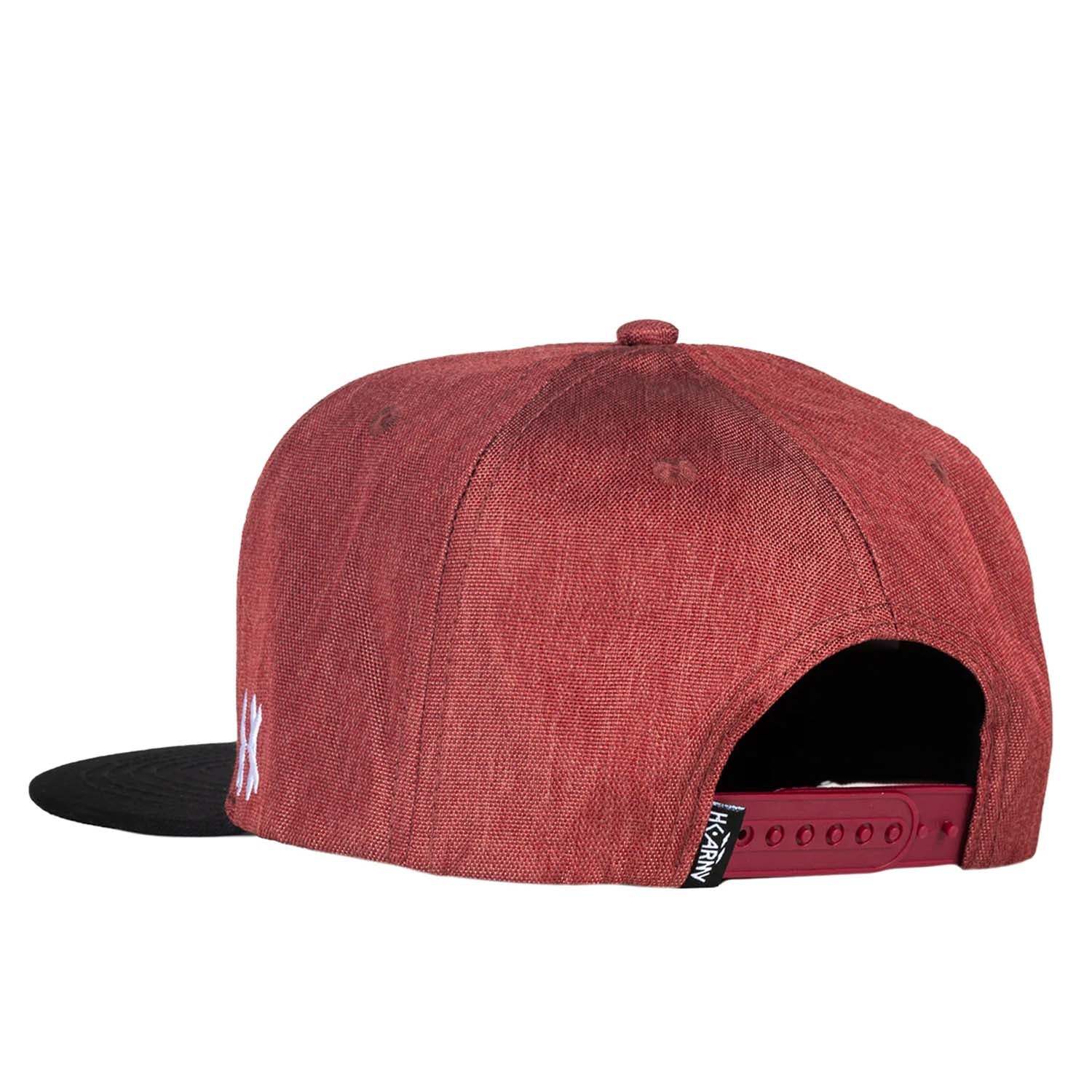 HK Army Snapback Hat - Clip - Black / Burgandy