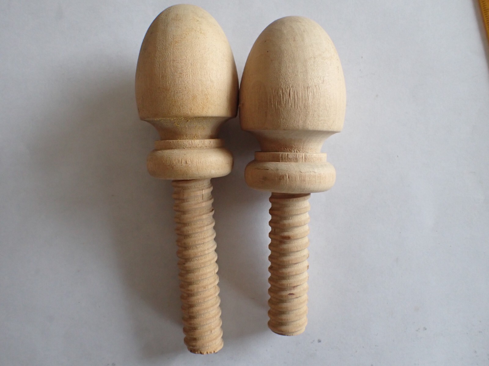 TWO FURNITURE FINIALS NOS PARTS
