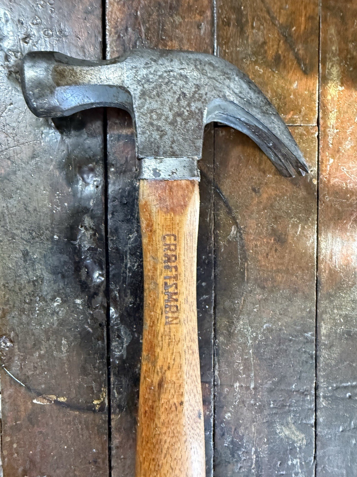 Vintage Craftsman USA 16 Oz Curved Claw Hammer Original Wood Handle Carpenter