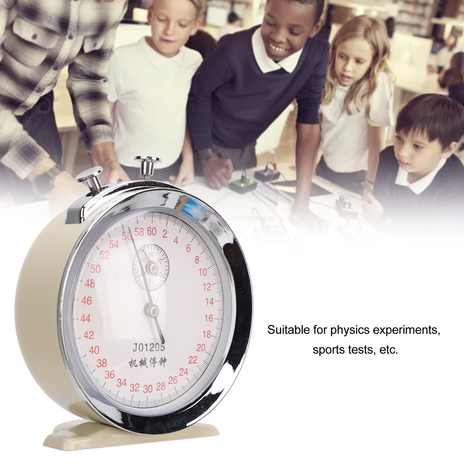 Mechanical Stopwatch 0.2s 60 Second Count Timer for Physical Experiments