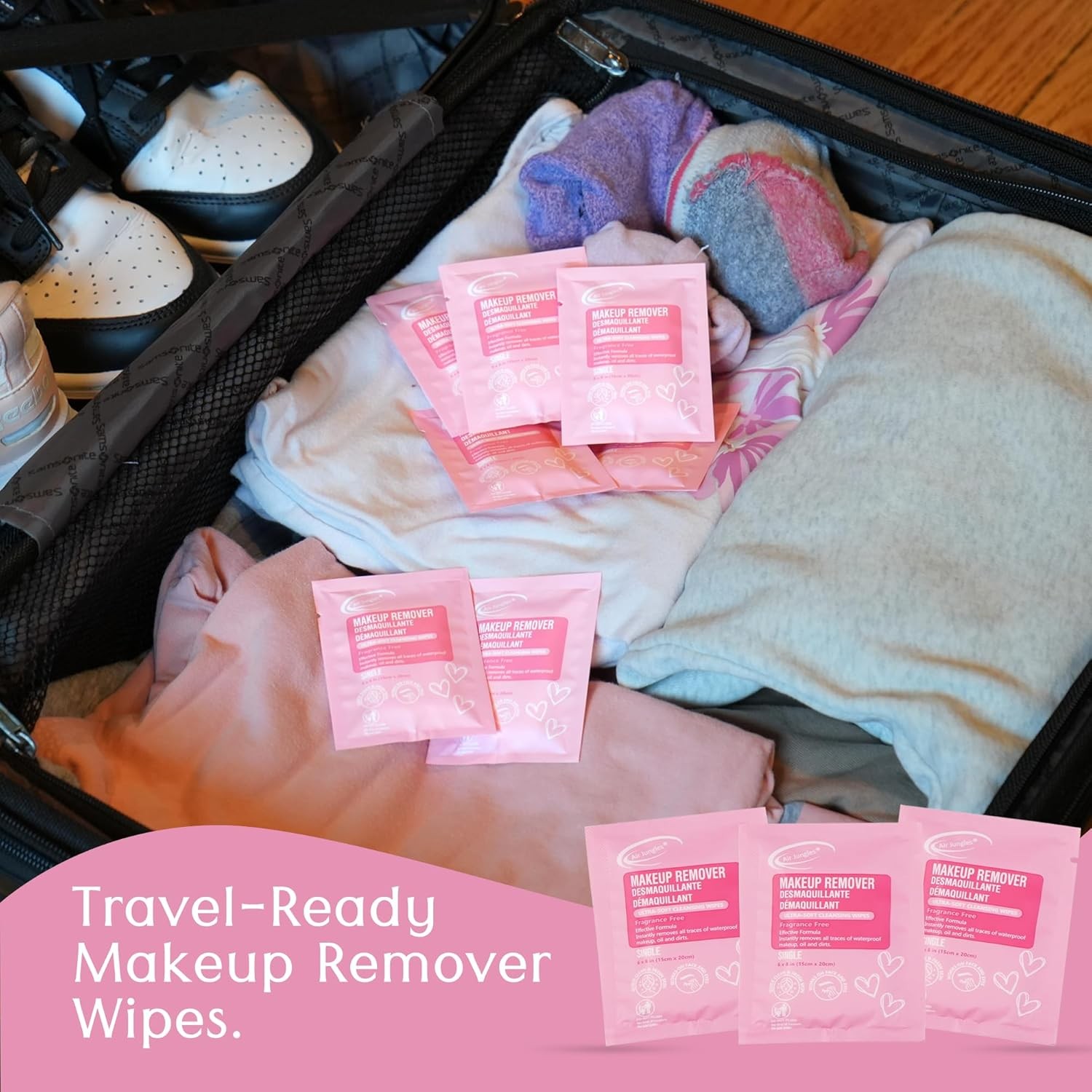 Makeup Remover Wipes Singles 25 Count Extra Large 6" x 8"