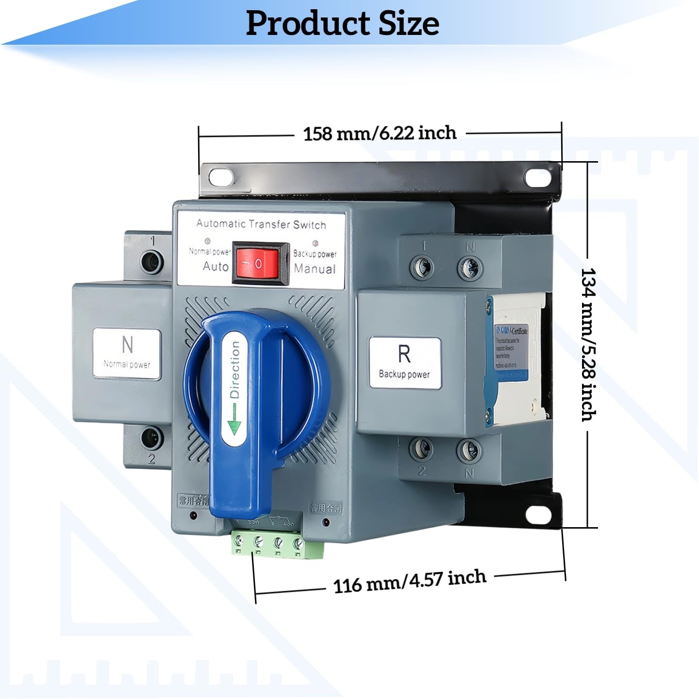 Dual Power Changeover Switch - Fast 2-Second Automatic Transfer System