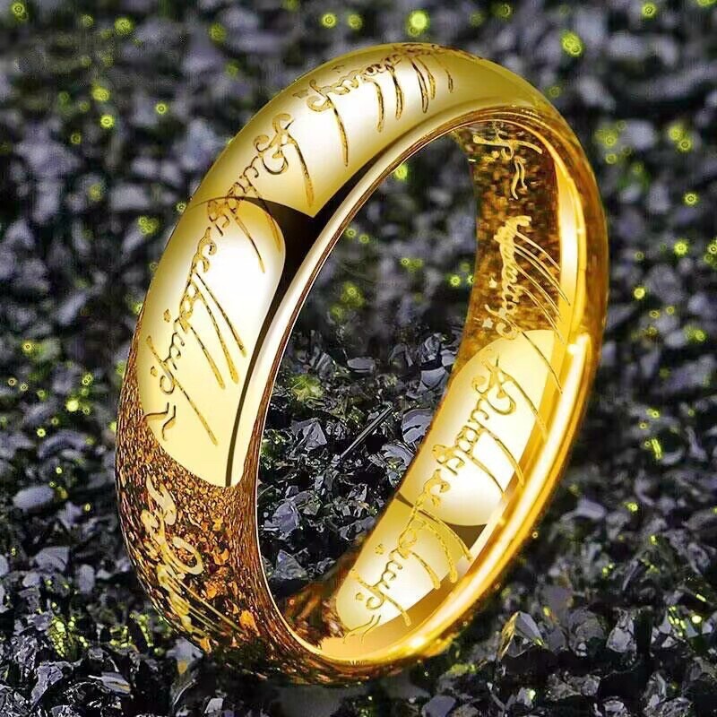 The One Ring Elvish Script Ring Classic Isildur's Bane Style | Glow in the Dark