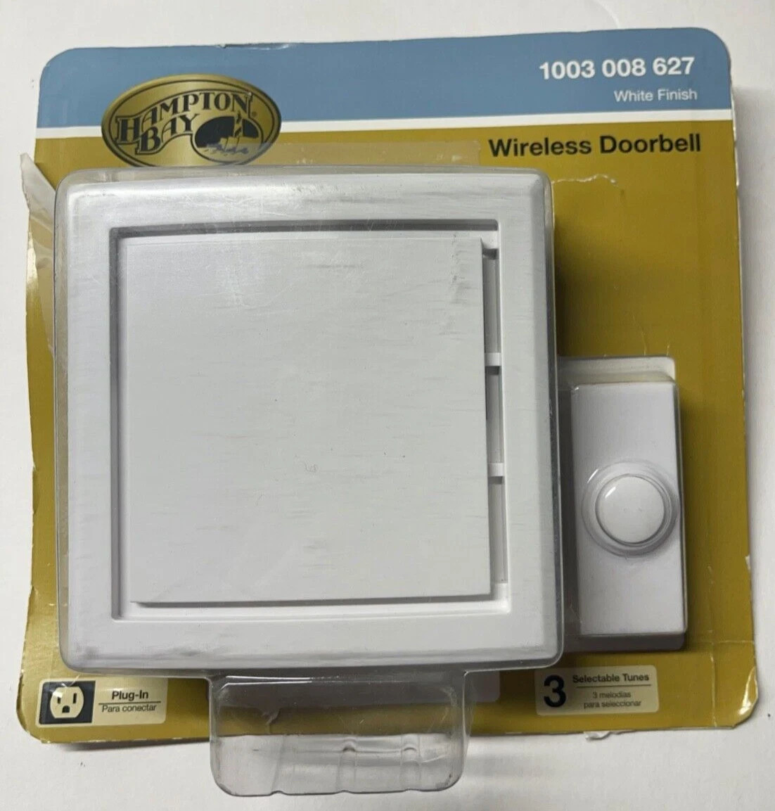 Hampton Bay Wireless  Door Bell White Finish 1003 008 639