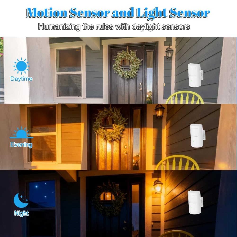 Motion Switch with Outlet, Wireless Motion Activated Light Control, Motion Ac...