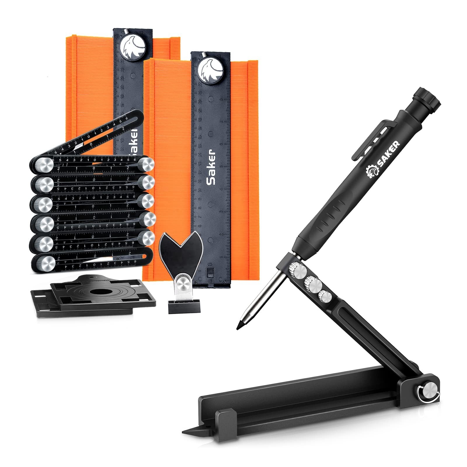Multi-Function Scribing Tool & Contour Gauge Profile Tool Set - Precision Measur
