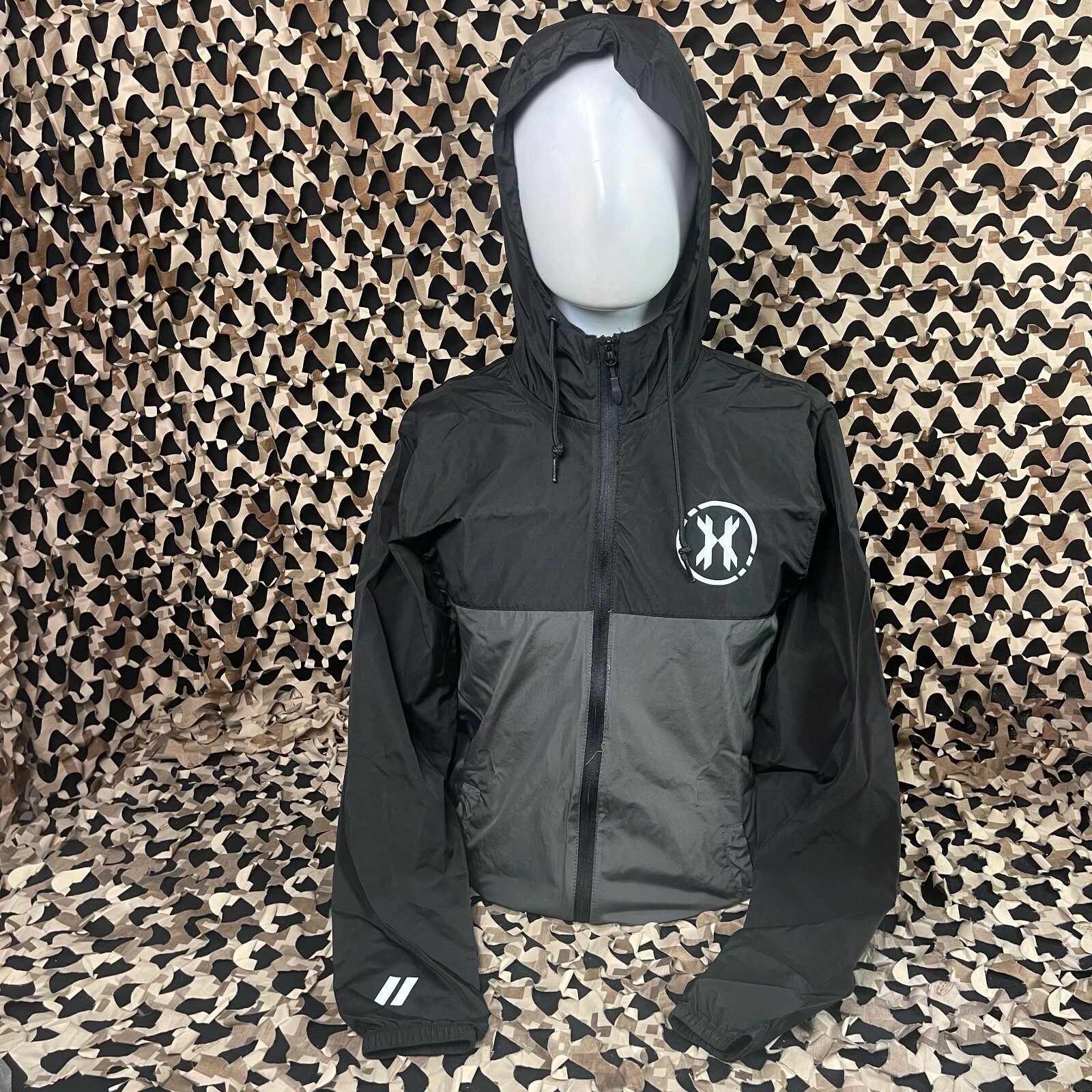 NEW HK Army Slash Zip Up Windbreaker Jacket - Graphite