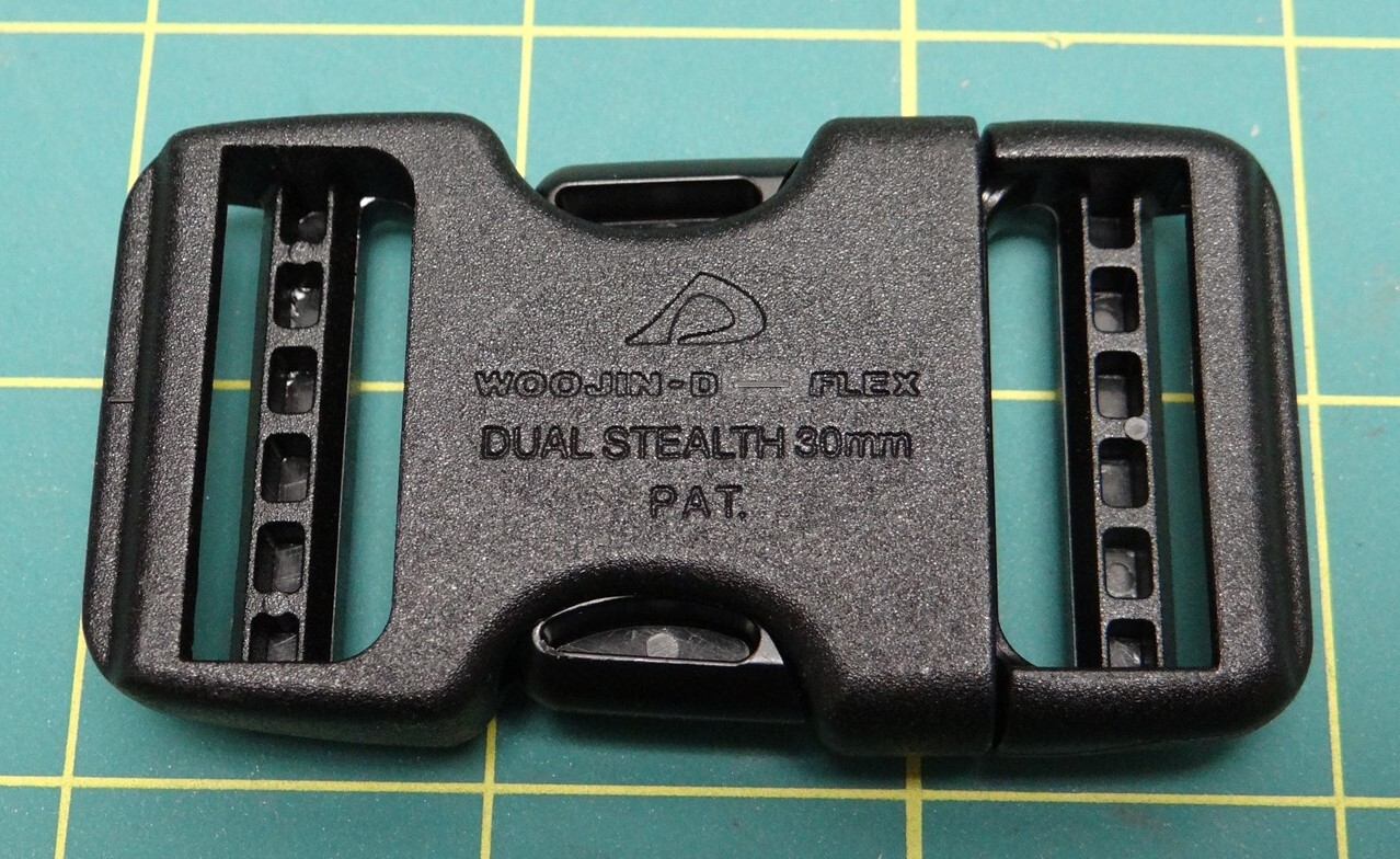 Black Plastic Buckle Dual Adjustable Side Squeeze 30mm Multiple Quantities