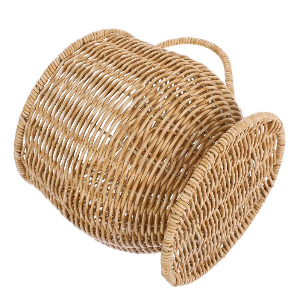 Decorative Wicker Baskets Egg Holder with Handle for Fresh Eggs Woven Rattan