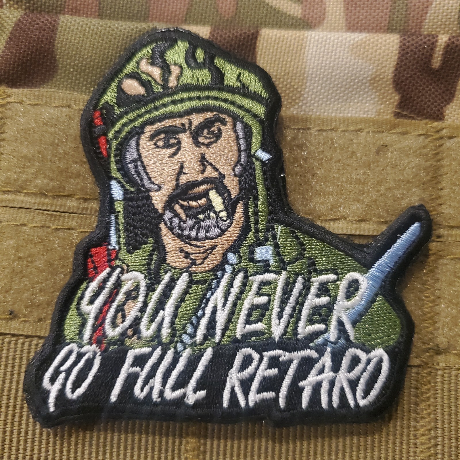 TROPIC THUNDER MEME PATCH Sarcastic Tactical Morale Patch HOOK BACKING