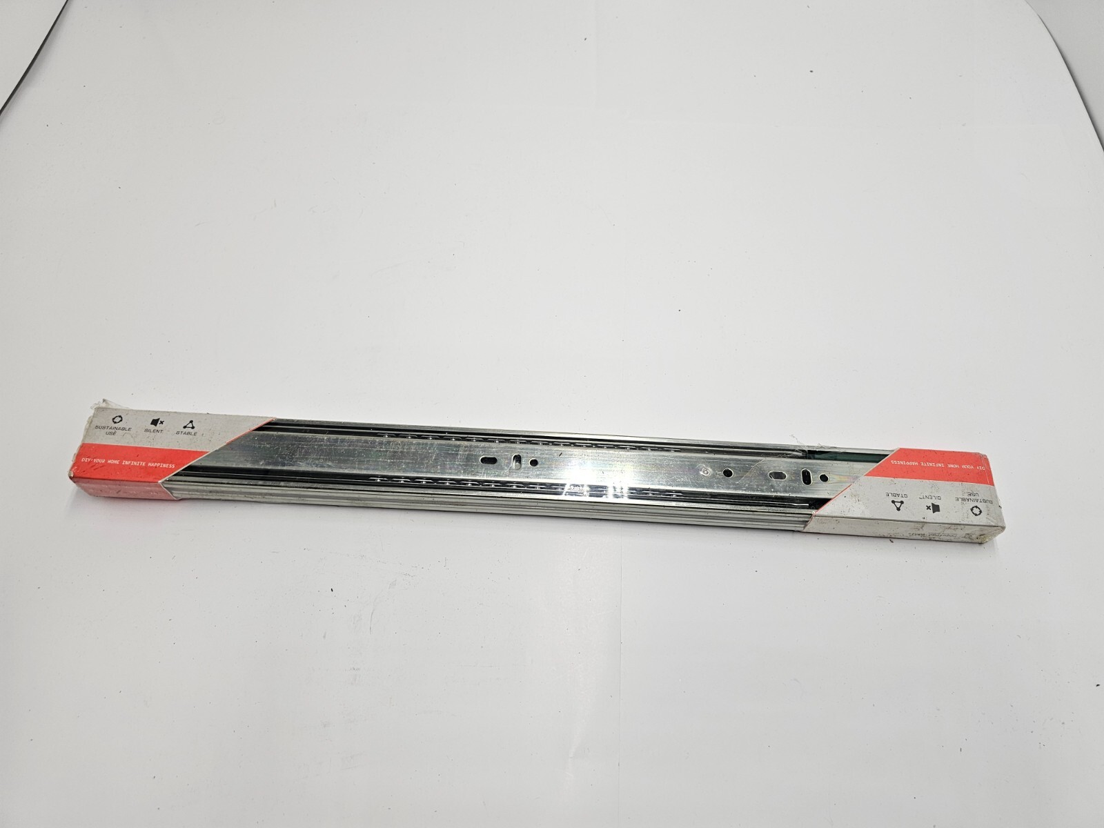 (QTY 2) Homdiy Heavy Duty Soft Close Ball Bearing Drawer Slide Metal 20" Silver