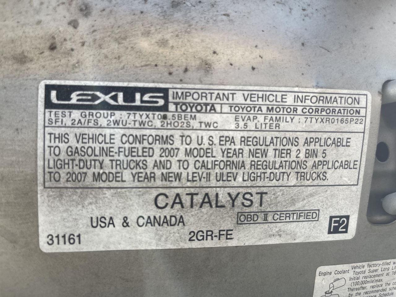 Fuse Box Engine Fits 07-09 LEXUS RX350 968416