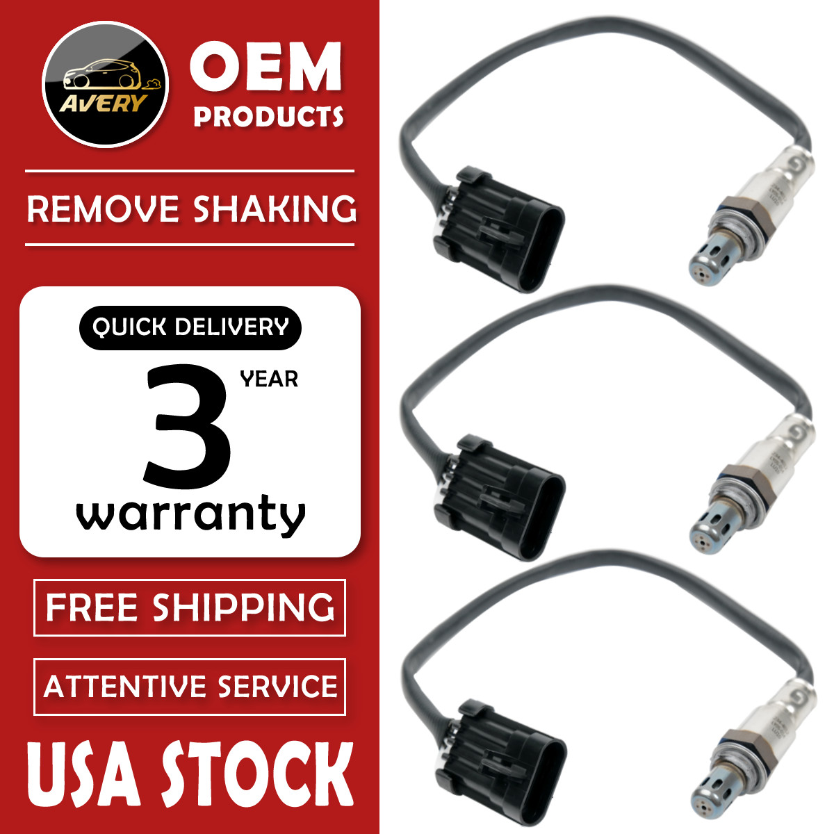 ✅ 3 Oxygen Sensor 02 O2 For Chevy Blazer S10 GMC Jimmy Bravada 4.3L 234-4012