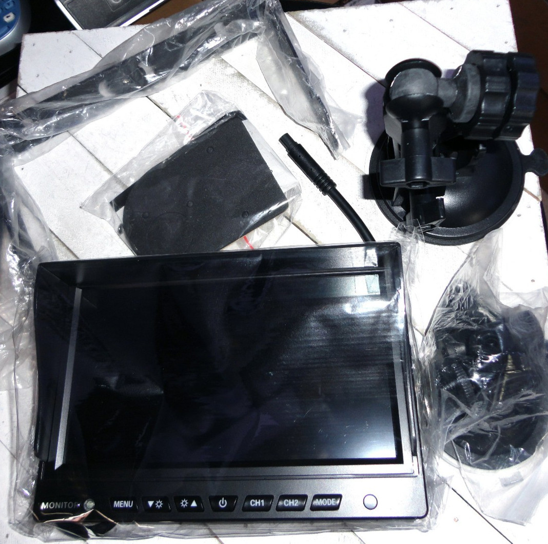 Falcon Electronics 7" Vehicle Monitor - Replacemnet Monitor - w/ Accs.  As Shown