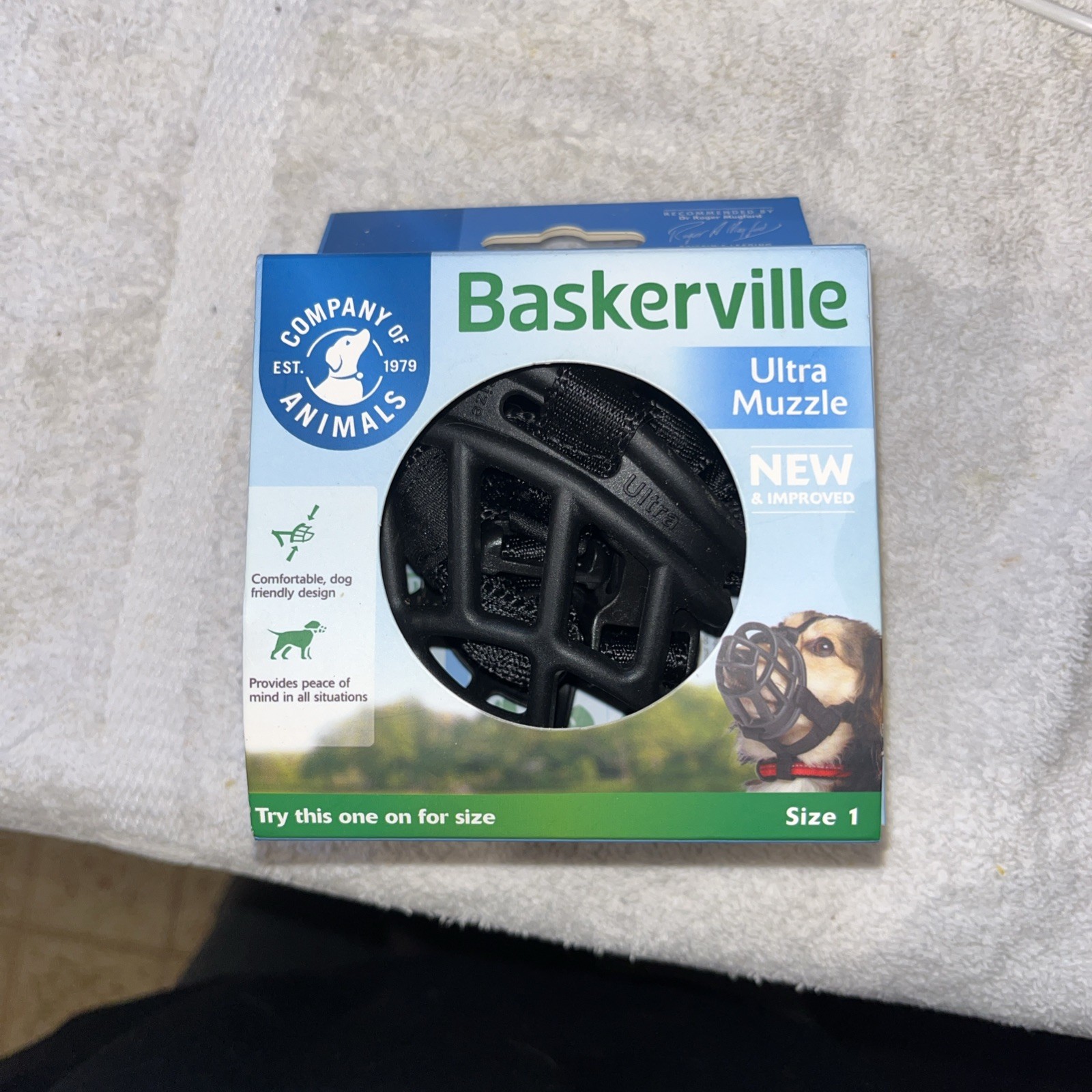 New Baskerville Ultra Dog Muzzle Size 1 Black Basket