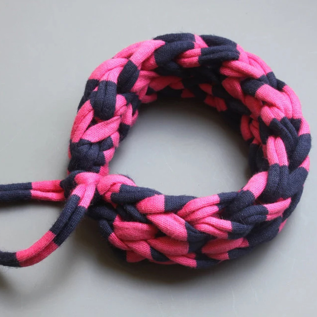 T-Shirt Yarn Knitted Bracelet