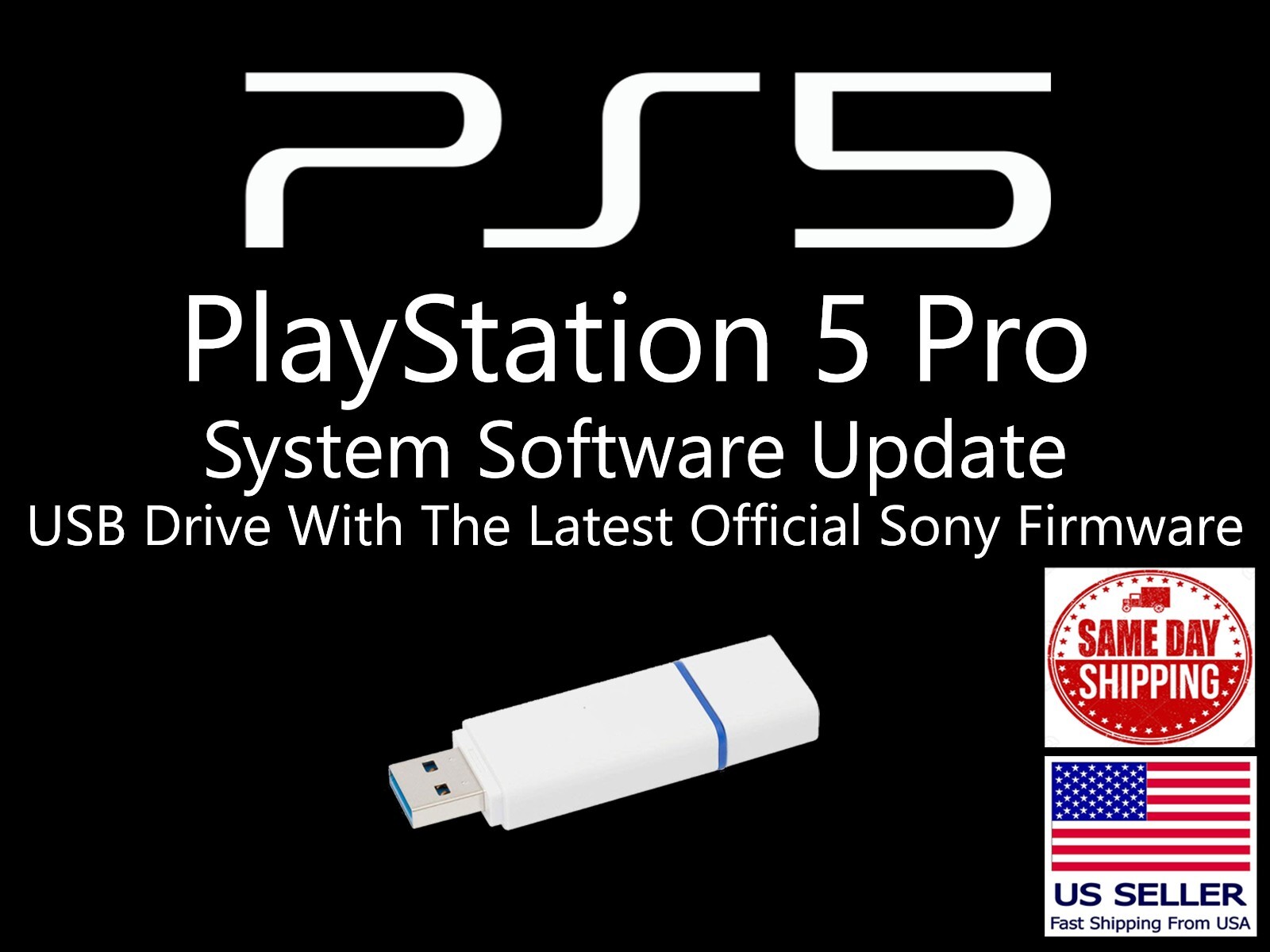 PlayStation 5 Pro PS5 Update USB Flash Drive Latest Official Sony Firmware