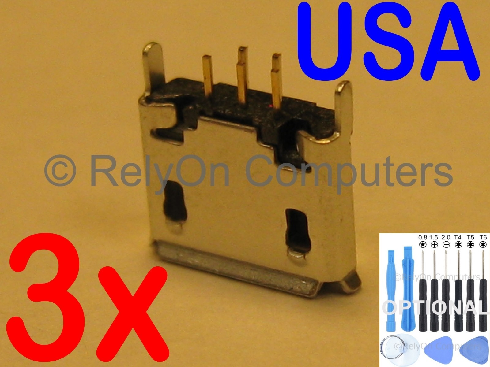 3x New Micro USB Charging Port Charger Part for JBL PULSE Bluetooth Speaker USA