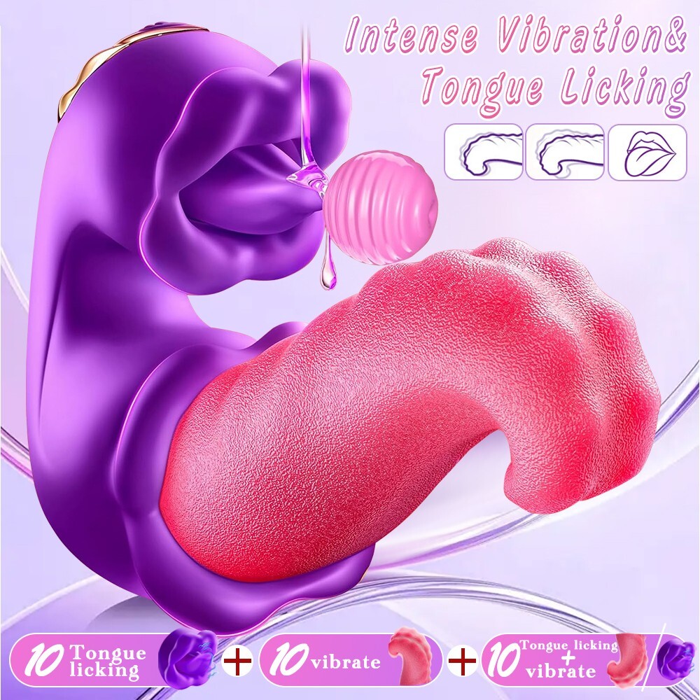 2025 Tongue Vibrator Clit G-Spot Dildo Massage Licking Oral Sex Toy Women Orgasm
