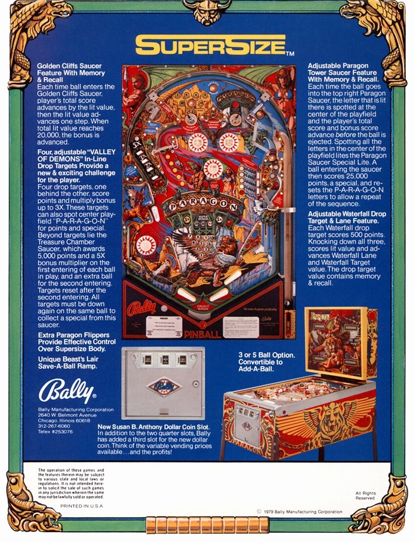 1979 Bally Paragon Pinball Machine Rubber Ring Kit