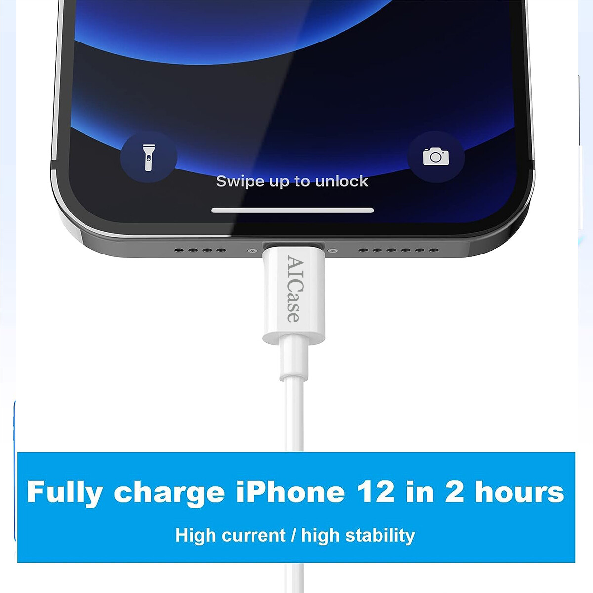 iPhone Charger Data Cable [Apple MFi Certified] Fast Cable Cord For iPhone/iPad