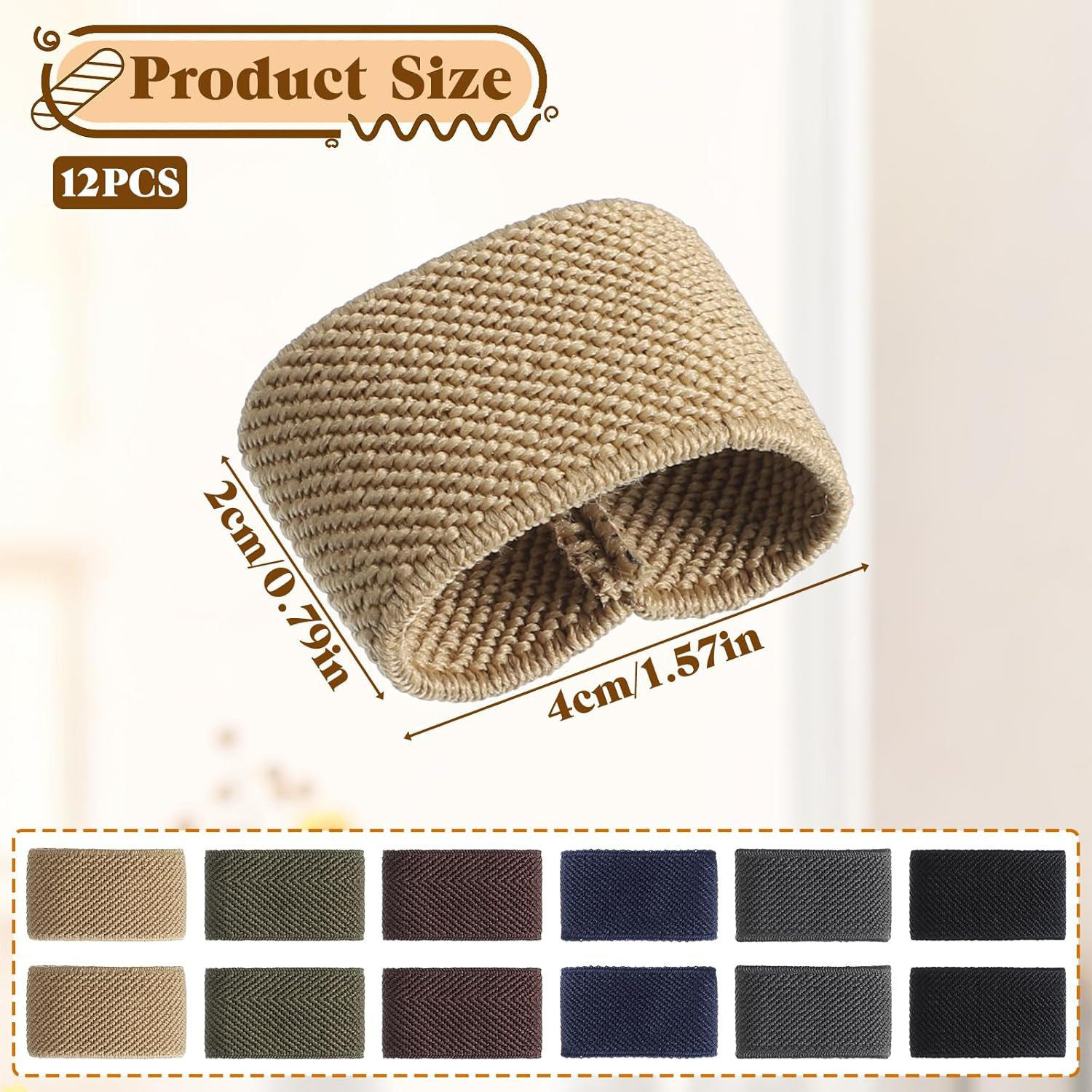 12 Pack Belt Retainer Loop Keepers Backpack Straps Holder Elastic Band Nylon Org