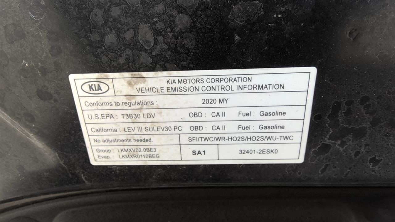 2020 - 2022 Kia Soul Engine ECM Electronic Control Module Gasoline Model 2.0L