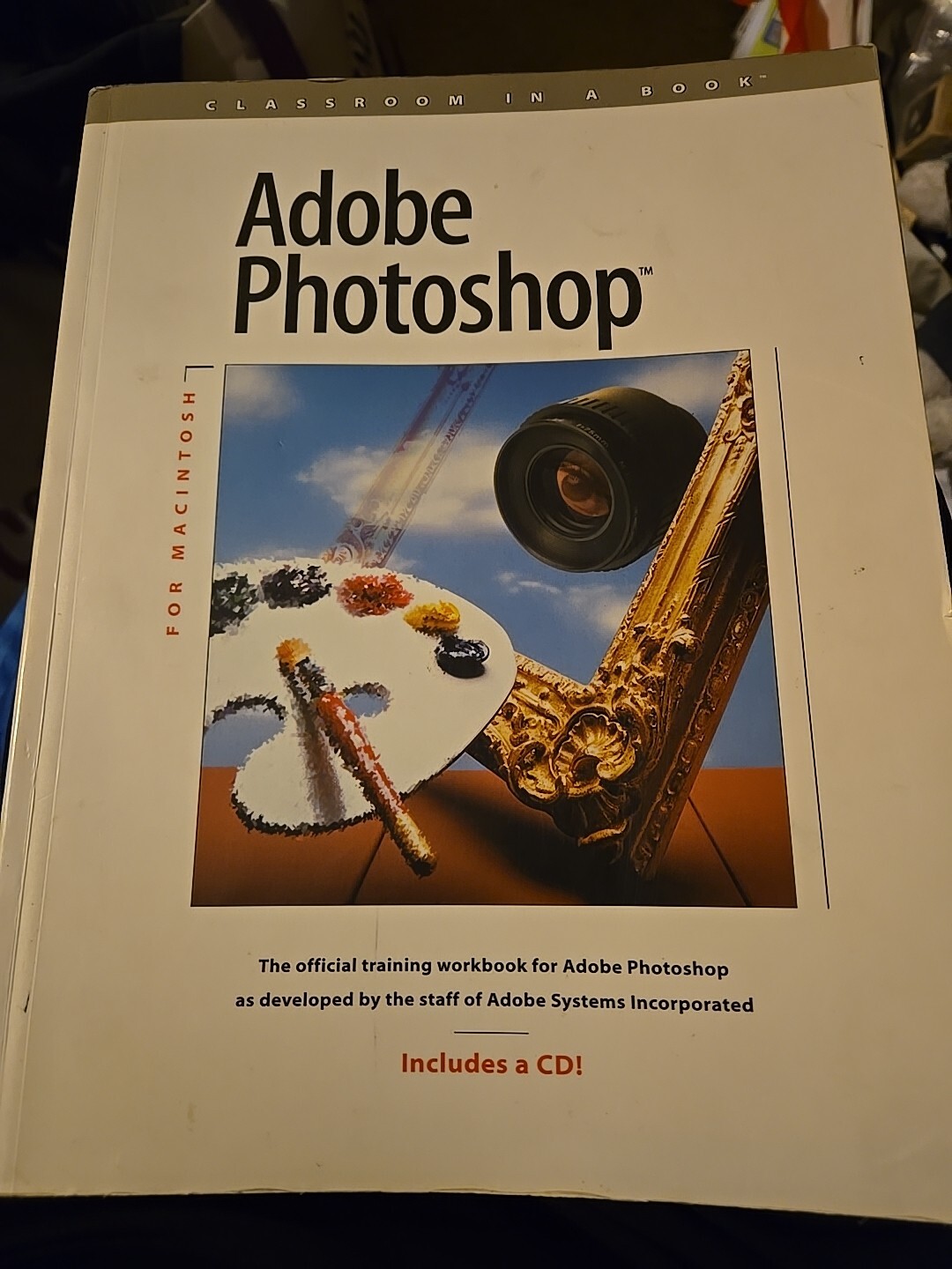 Vintage Adobe Photoshop Macintosh Book Includes CD, 1993, Classroom In A Book