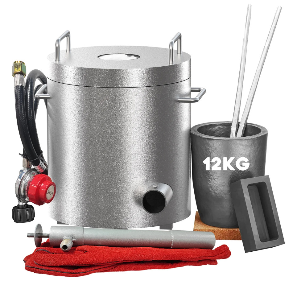12KG Propane Melting Furnace Kit Foundry 2700°F Smelting for Metal Scrap Recycle