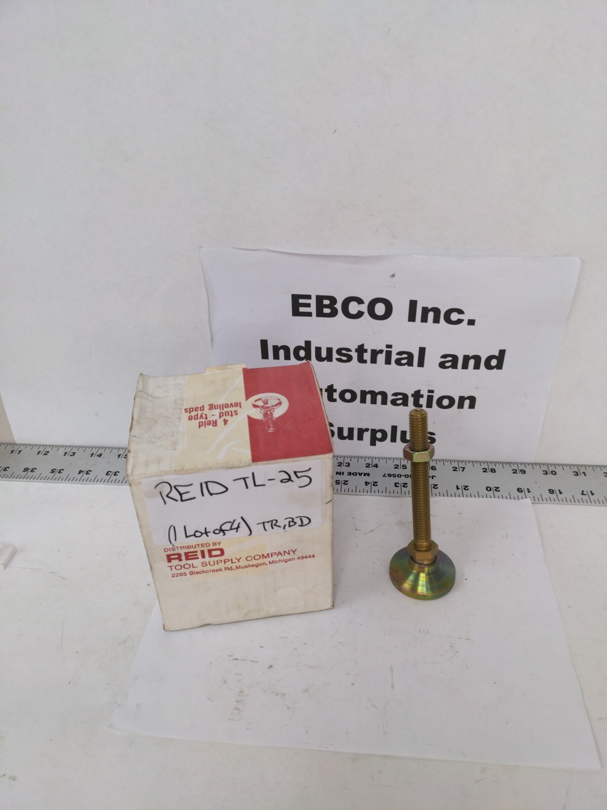 REID TL-25 SWIVEL STUD LEVELING STUDS BOX OF 4