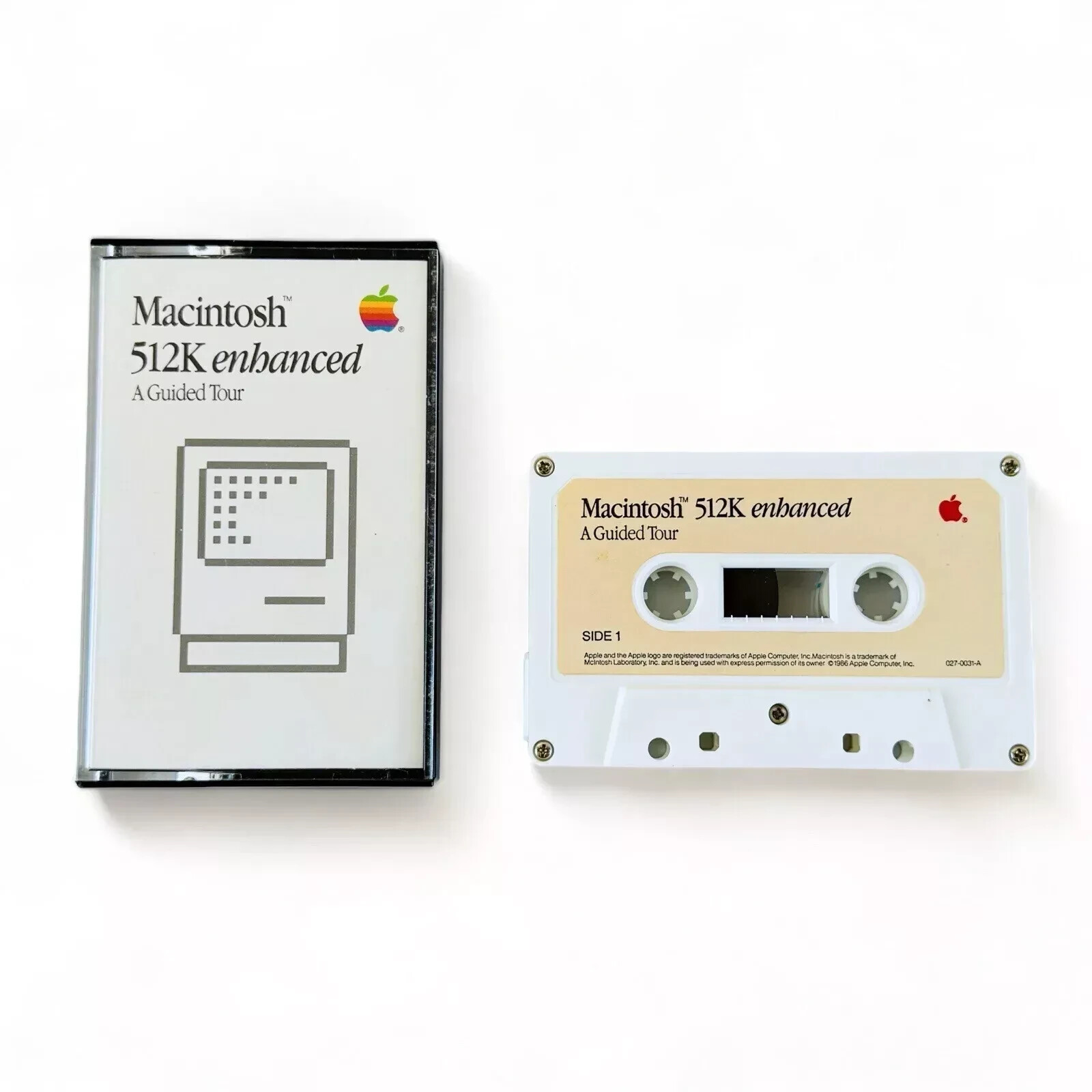 Apple Macintosh 512k Enhanced VTG 1986 A Guided Tour Cassette Tape