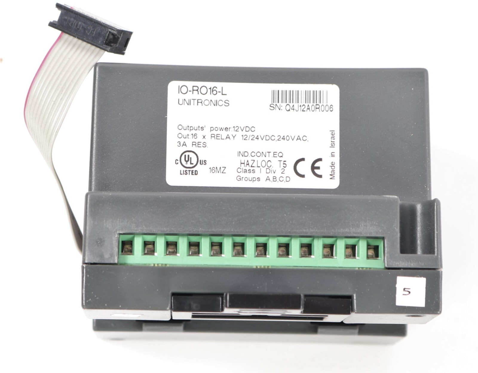 New IO-RO16-L Unitronics Computer Low Voltage I/O Expansion Module