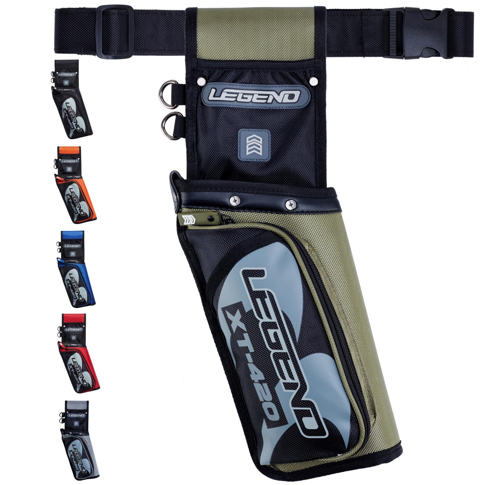 Durable Archery Quiver - Left/Right-Handed Arrow Holder with 3 Tubes & Pockets