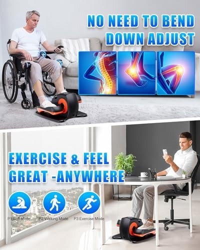 Under Desk Elliptical Machine Electric Leg Exerciser Seated Elliptical Quiet
