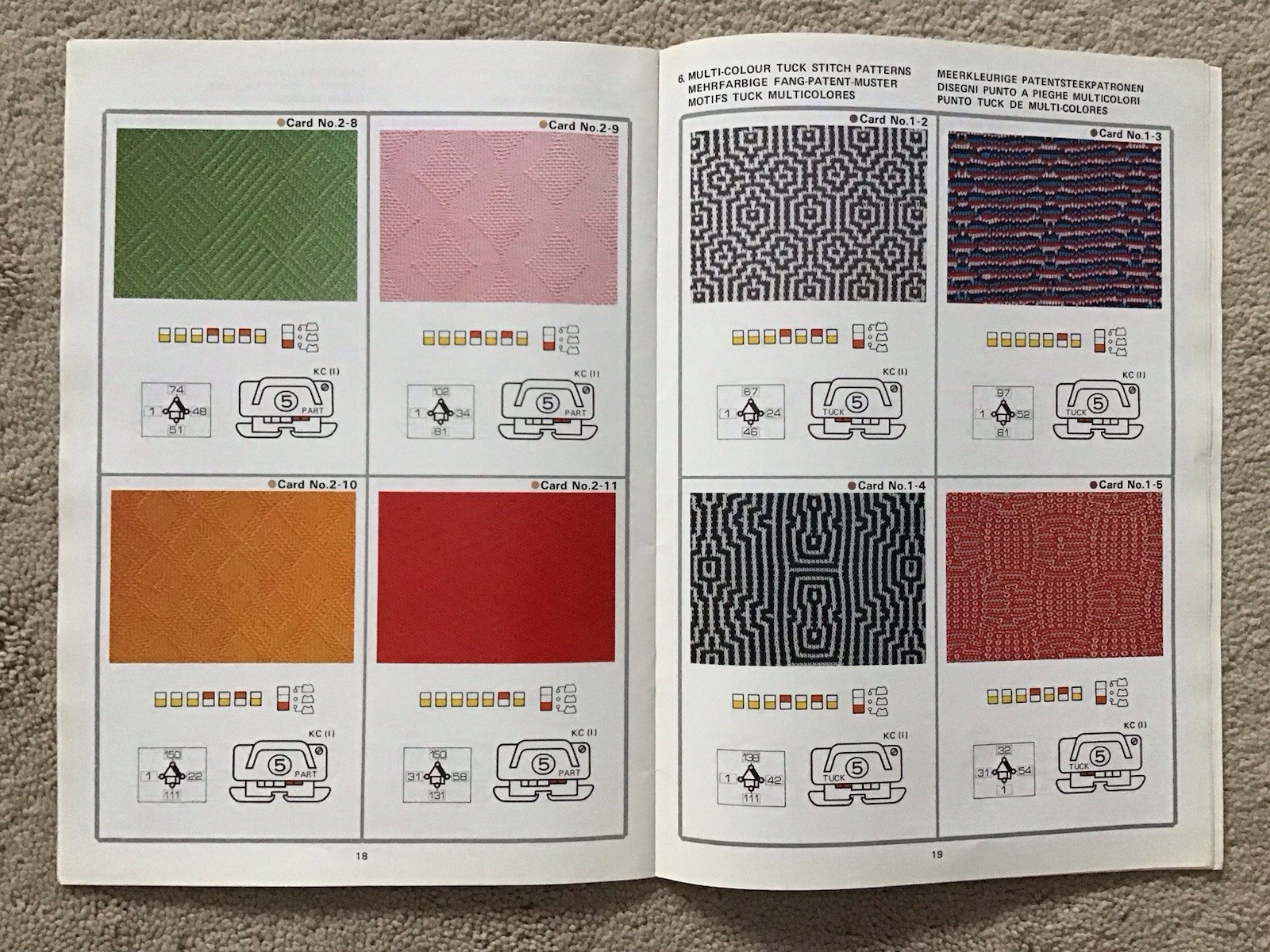 Brother Industries KH-910 Knitting Machine 29-Page Pattern Manual Book