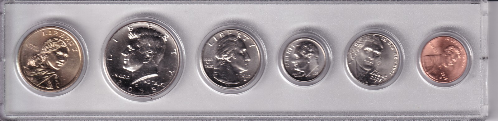2025 D United States Mint 6 Coins Set in Plastic Holder