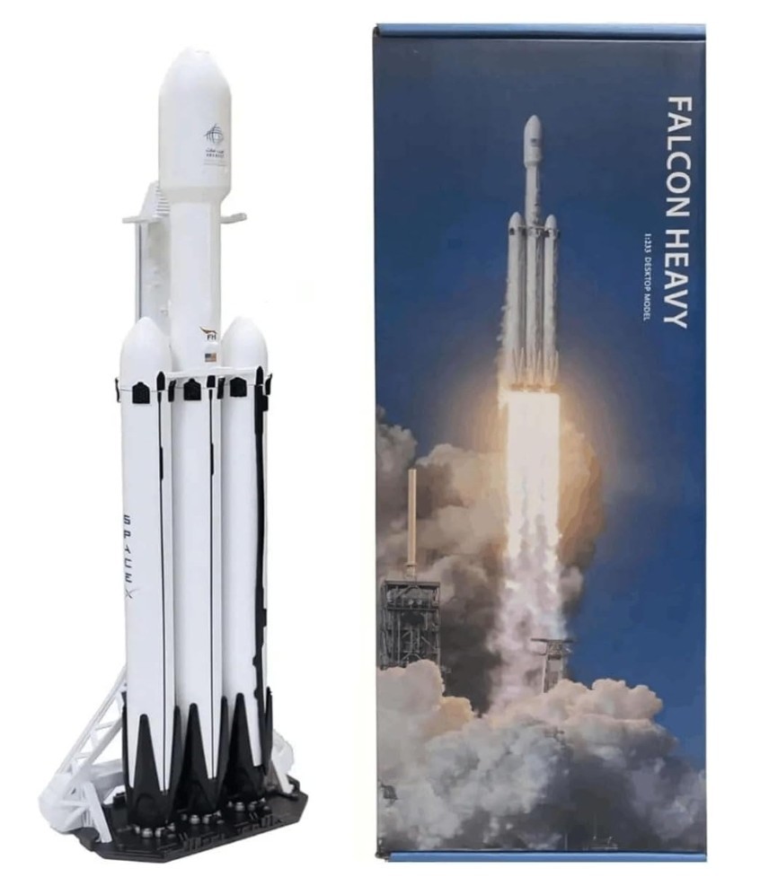 SpaceX Falcon 9 Dragon+F9 Starship Heavy Falcon Metal Diecast Rocket Model