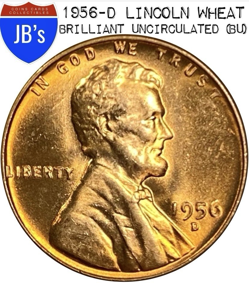 1956-D Lincoln Wheat Cent Penny 1c - UNCIRCULATED (BU)