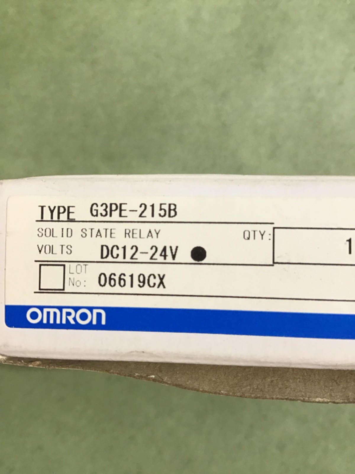 OMRON G3PE-215B SOLID STATE RELAY, 12-24 VDC INPUT, NEW IN BOX