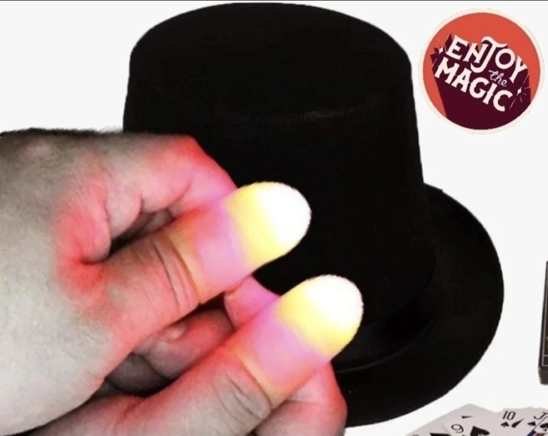 LED Thumb Tip Magic Trick – Illuminated Magic Gimmick for Close-Up Magic