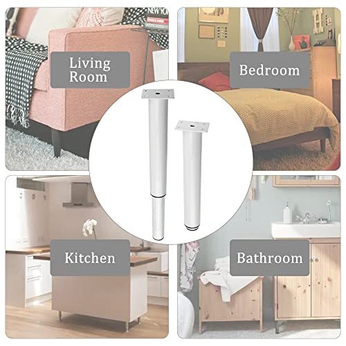 4pack Metal Adjustable Furniture Legs Cabinet Foot Legs Heavy Duty Bed Center Fr