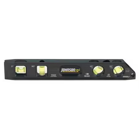 Johnson Level & Tool 1411-0900 Torpedo Level, 9 In L, 4 Vials