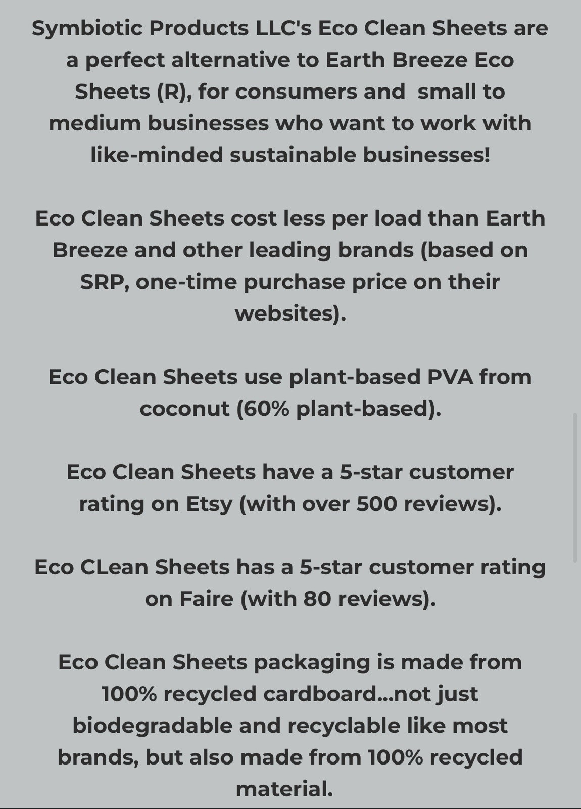 Eco Clean Laundry Sheets 50 Pack = 100 Loads | Zero Waste Plastic-Free Detergent